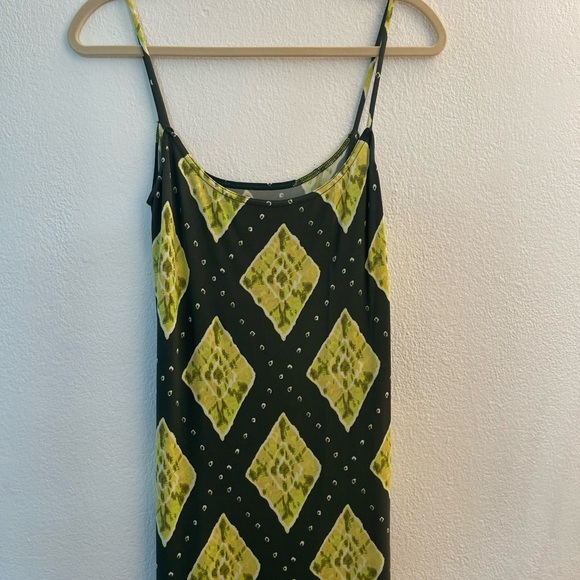 MARC JACOBS
Small Redux Grunge Ikat Jersey Slip Dress In Green Multi - Picture 3 of 10